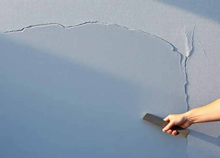 Application d'un enduit décoratif à la lisseuse sur un mur